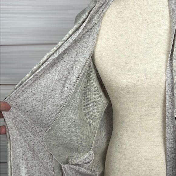 MOTH ANTHROPOLOGIE Gray Alpaca Wool Knit Hooded Lined Sweater Cardigan  M - Picture 9 of 12